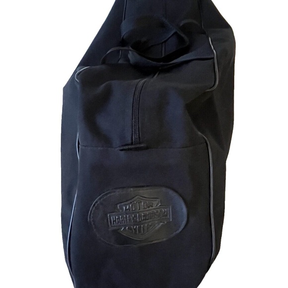 Harley-Davidson Black Angled Canvas Duffel Bag - Picture 1 of 8